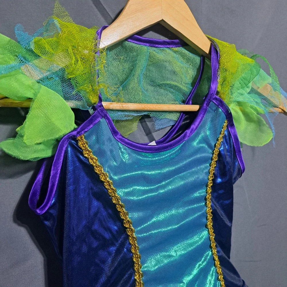 Rubies Peacock Costume Girls MEDIUM Green Blue Purple‎ Tulle Halloween Dress Up